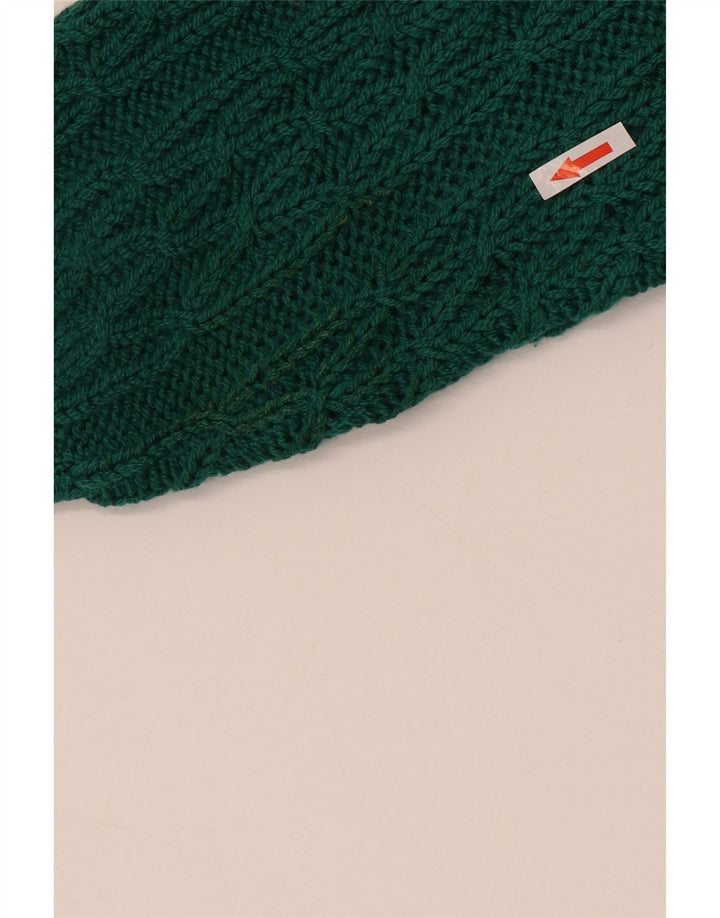 Maglione cardigan da donna Benetton UK 16 grande lana verde