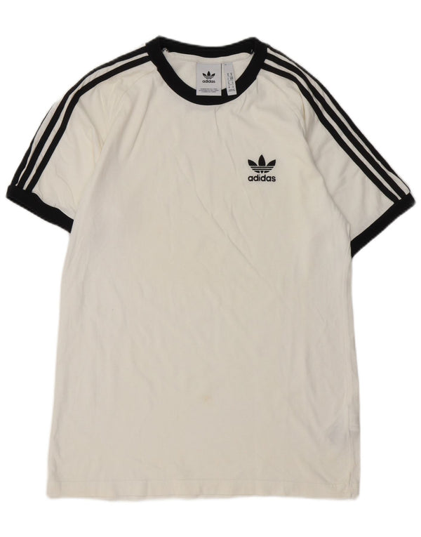 T-shirt ADIDAS da uomo Top in cotone bianco medio