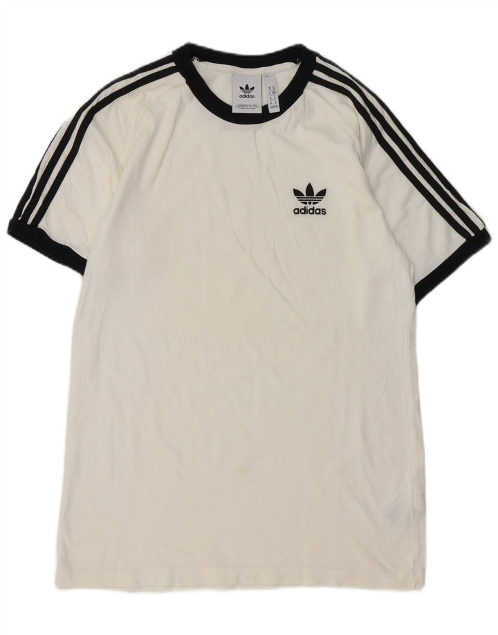 T-shirt ADIDAS da uomo Top in cotone bianco medio