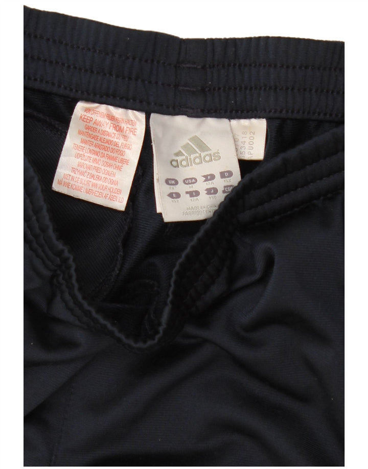 Pantaloni della tuta da ragazzo Adidas 11-12 anni in poliestere blu navy