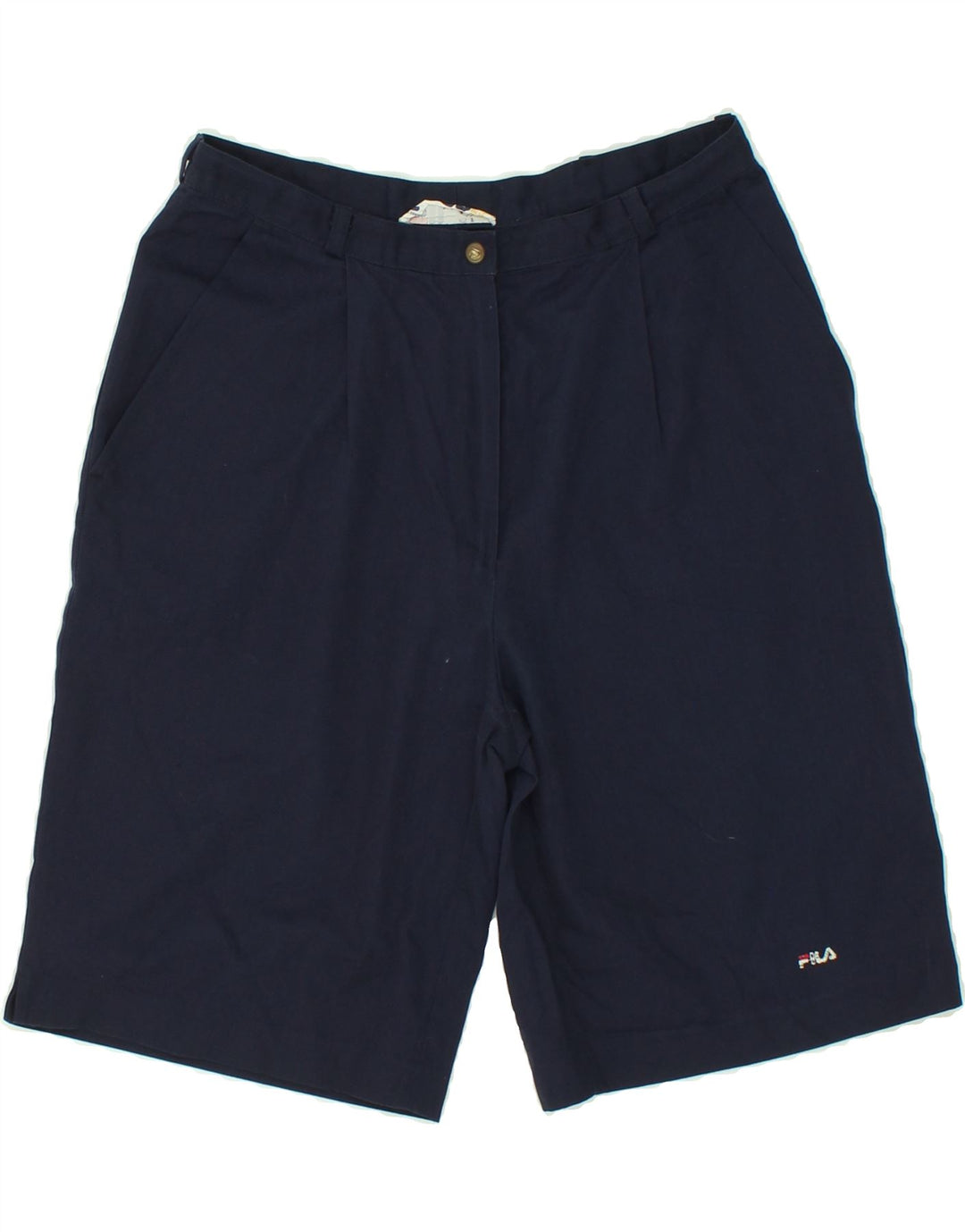 FILA Womens Chino Shorts UK 12 Medium W28 Navy Blue Cotton Vintage Fila and Second-Hand Fila from Messina Hembry 