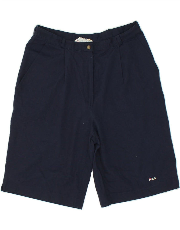 FILA Womens Chino Shorts UK 12 Medium W28 Navy Blue Cotton Vintage Fila and Second-Hand Fila from Messina Hembry 