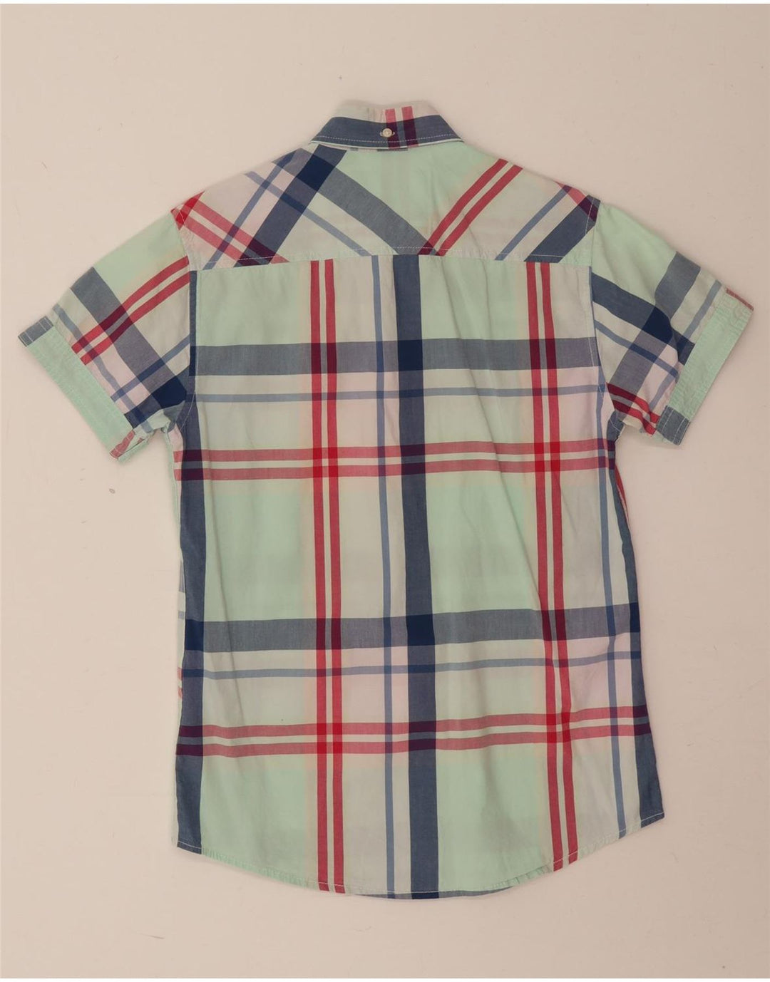Camicia a maniche corte da uomo Jack & Jones piccola scozzese verde