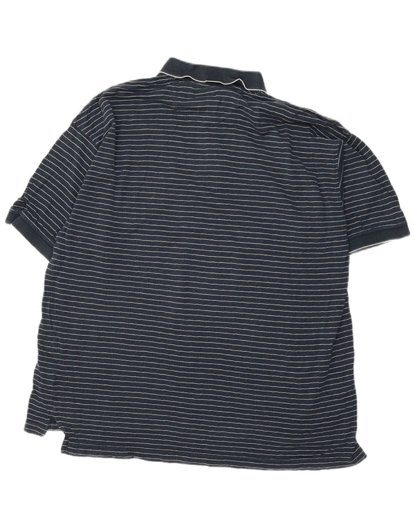 Polo da uomo IZOD grande in cotone a righe blu navy