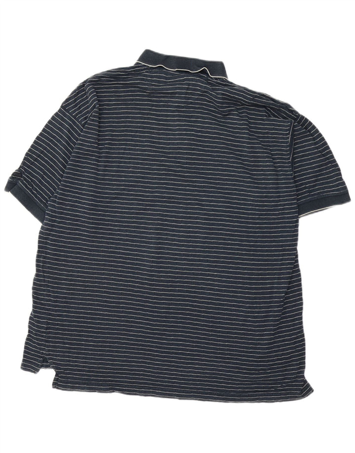 Polo da uomo IZOD grande in cotone a righe blu navy