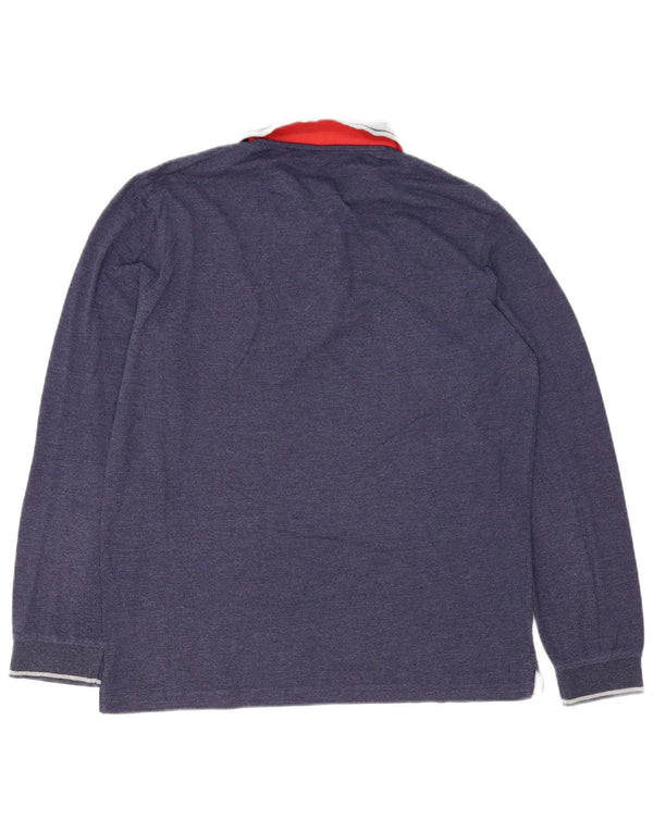 Polo da rugby da uomo a maniche lunghe Champion, blu navy medio