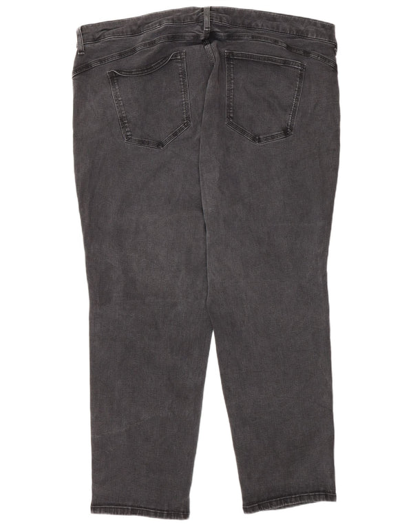 Jeans dritti da donna Marks & Spencer UK 24 4XL W44 L27 Cotone grigio
