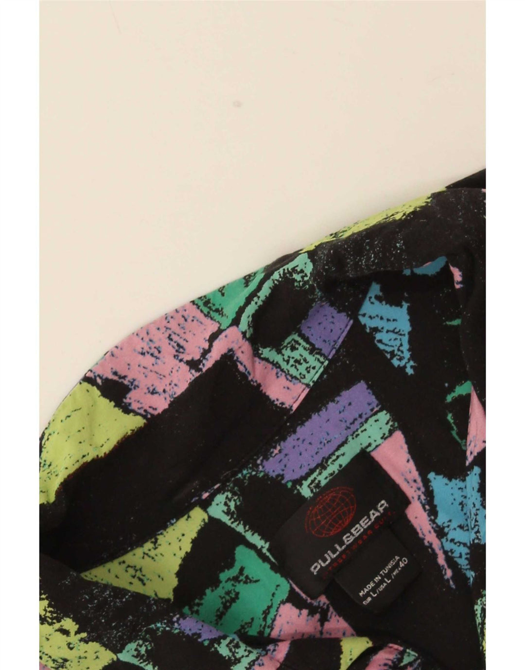 Maglia a maniche corte da uomo Pull & Bear Large multicolore geometrica