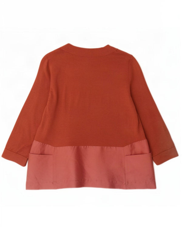 Maglione da donna con scollo a barca Cos UK 10 Small Lana color block marrone