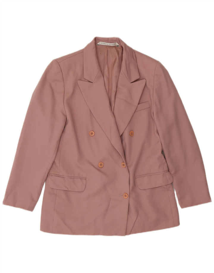 Giacca blazer con maniche a 3/4 da donna Marks & Spencer UK 12 Rosa medio