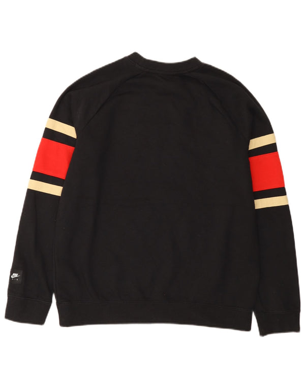 Felpa con grafica Nike da bambino, 13-14 anni, XL, cotone color block nero