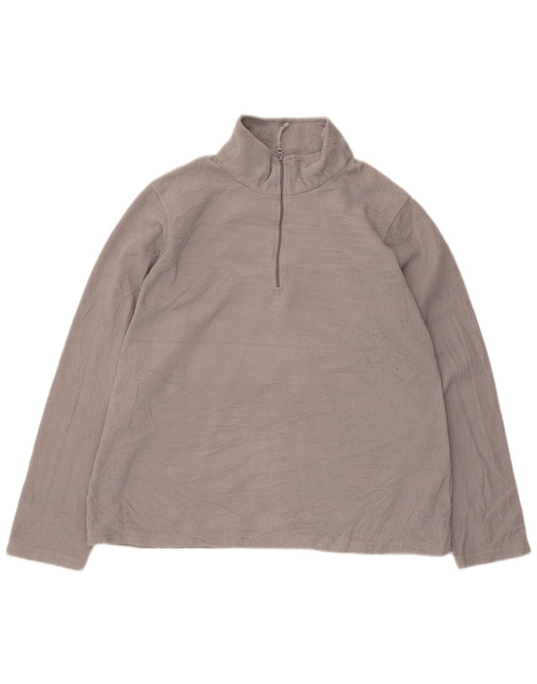 Maglione in pile da donna con collo e zip Mountain Warehouse UK 16 Large Grigio Poliestere