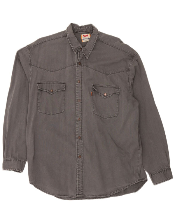 Camicia da uomo Levi's XL in cotone grigio