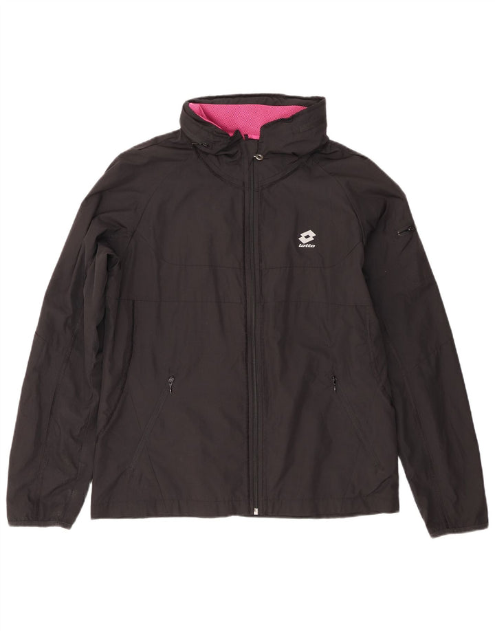 Giacca antipioggia con cappuccio da donna Lotto UK 18 XL Poliestere nero