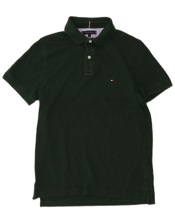 Polo slim fit da uomo Tommy Hilfiger grande in cotone verde