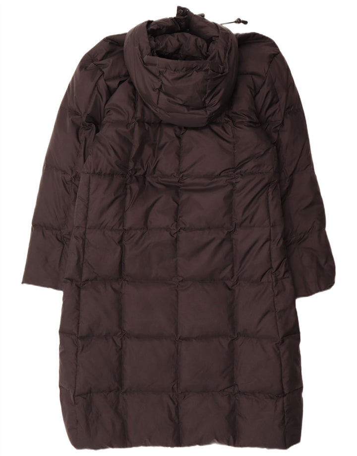 Autentico cappotto imbottito con cappuccio da donna IT 48 XL nylon nero
