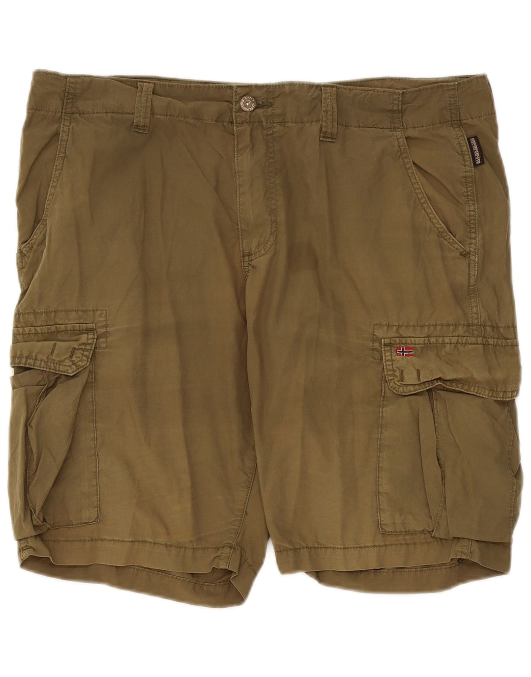 Pantaloncini cargo da uomo Napapijri W36 grandi in cotone kaki