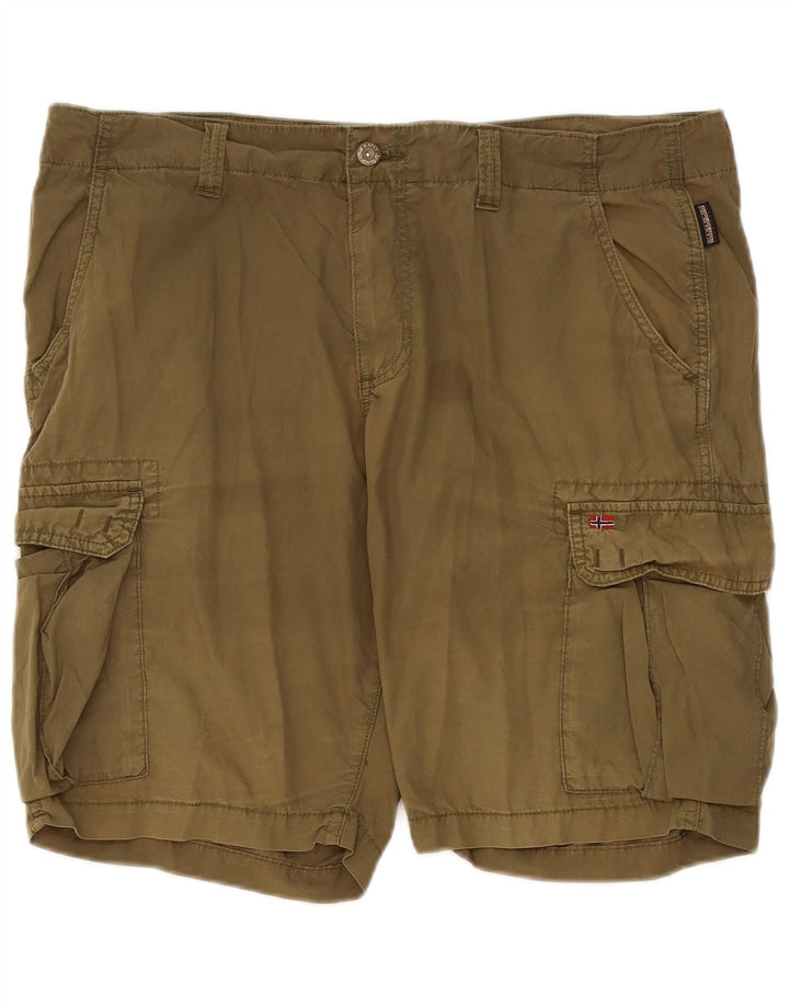 Pantaloncini cargo da uomo Napapijri W36 grandi in cotone kaki