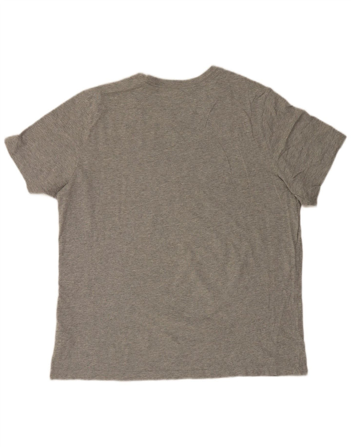 T-shirt grafica da uomo Nike Top XL in cotone chiazzato grigio