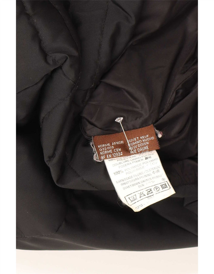 Moncler Donna Giacca imbottita con cappuccio Taglia 2 Medium Nero Poliestere