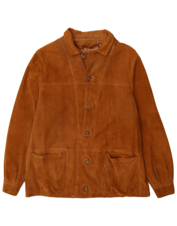 Vintage Mens Suede Jacket UK 38 Medium Brown