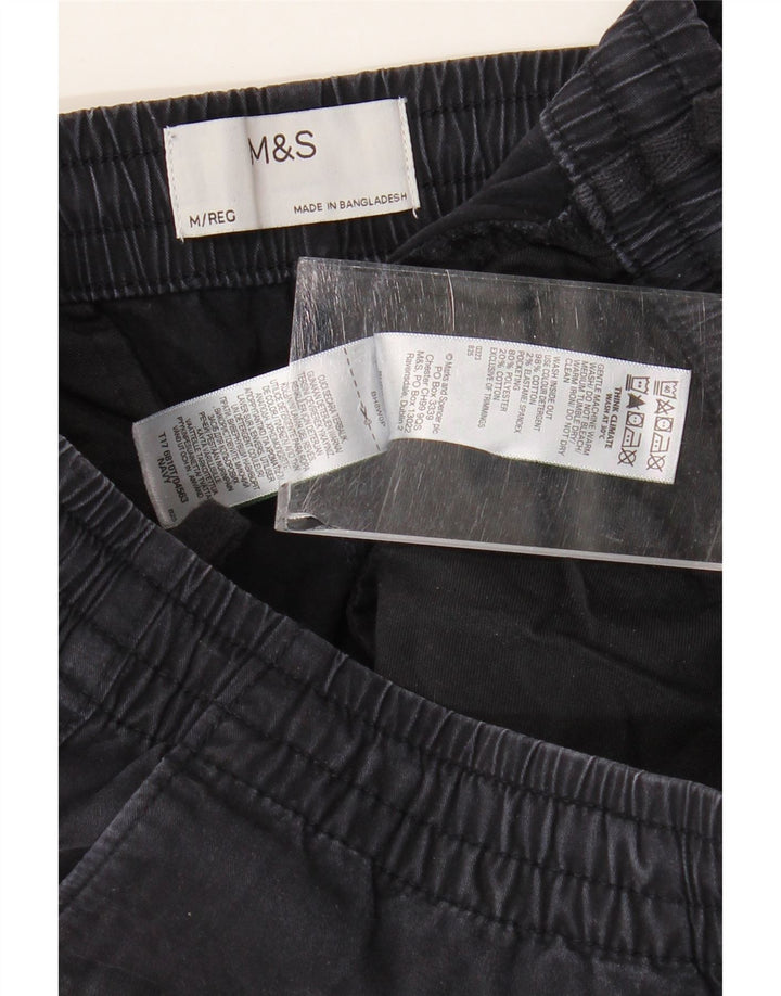 Pantaloni chino dritti da uomo Marks & Spencer medi W32 L28 Blu Navy