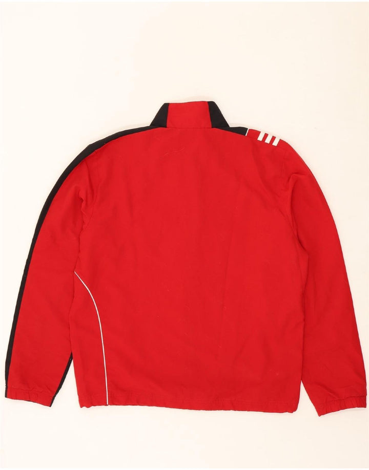 ADIDAS Mens Rain Jacket UK 42/44 Large Red Colourblock Vintage Adidas and Second-Hand Adidas from Messina Hembry 