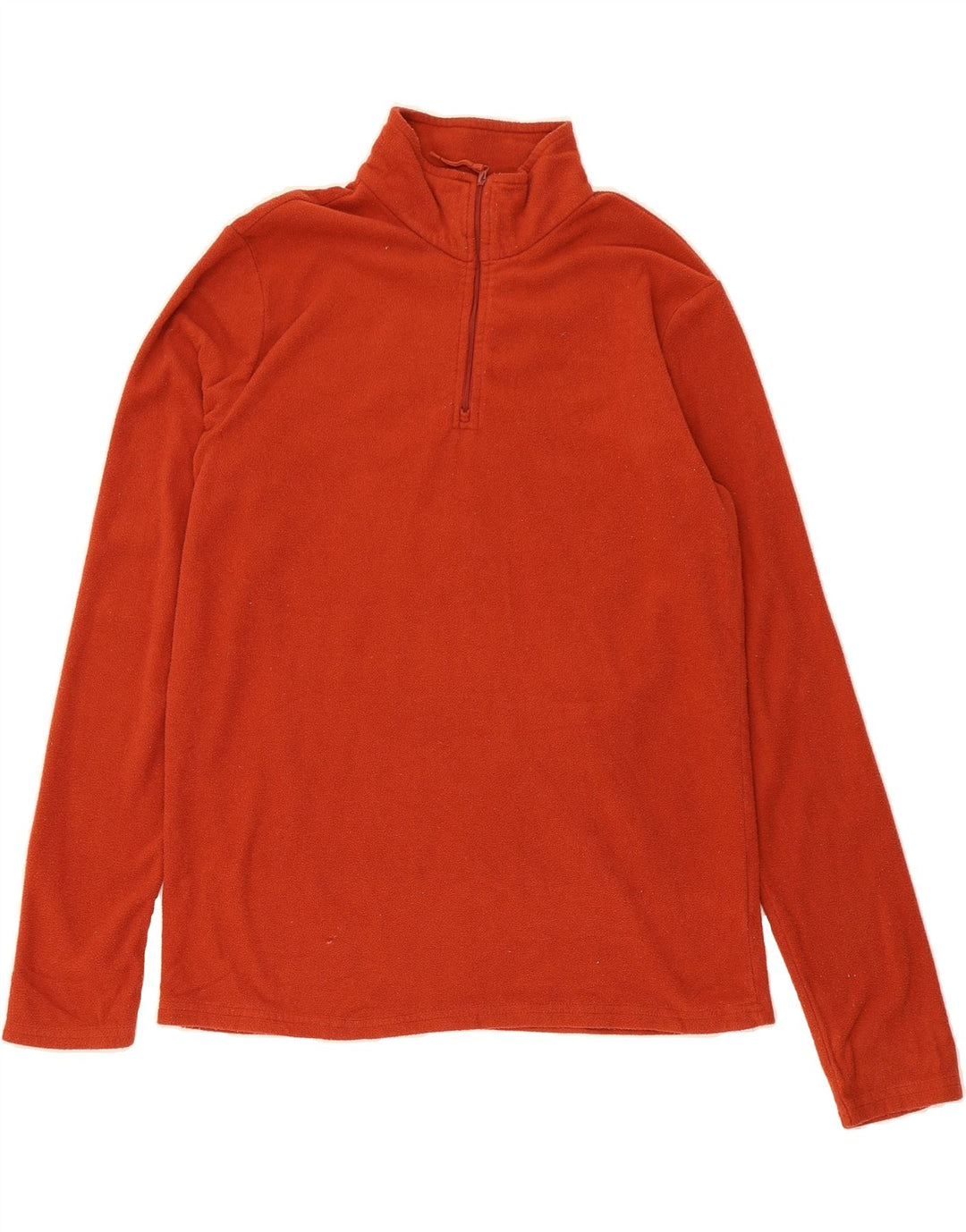 MOUNTAIN WAREHOUSE Mens Zip Neck Fleece Jumper Medium Orange Polyester Vintage Mountain Warehouse and Second-Hand Mountain Warehouse from Messina Hembry 