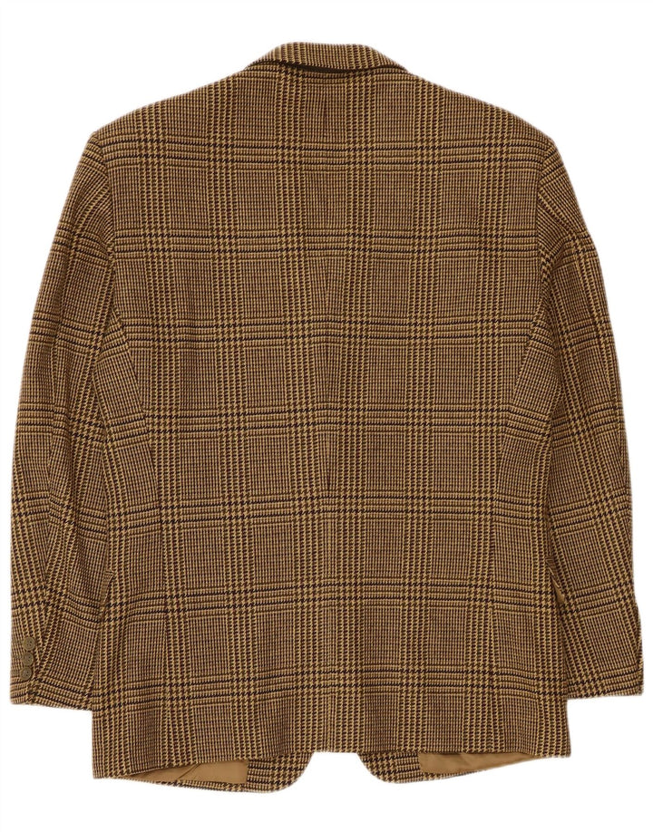 Giacca Blazer 2 Bottoni Profilo Uomo IT 48 Pied De Poule Marrone Medio