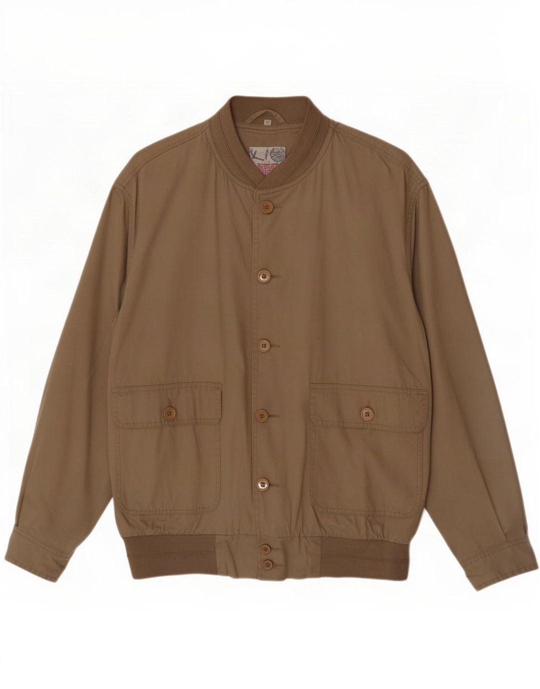 Bomber vintage da uomo IT 52 XL in cotone beige