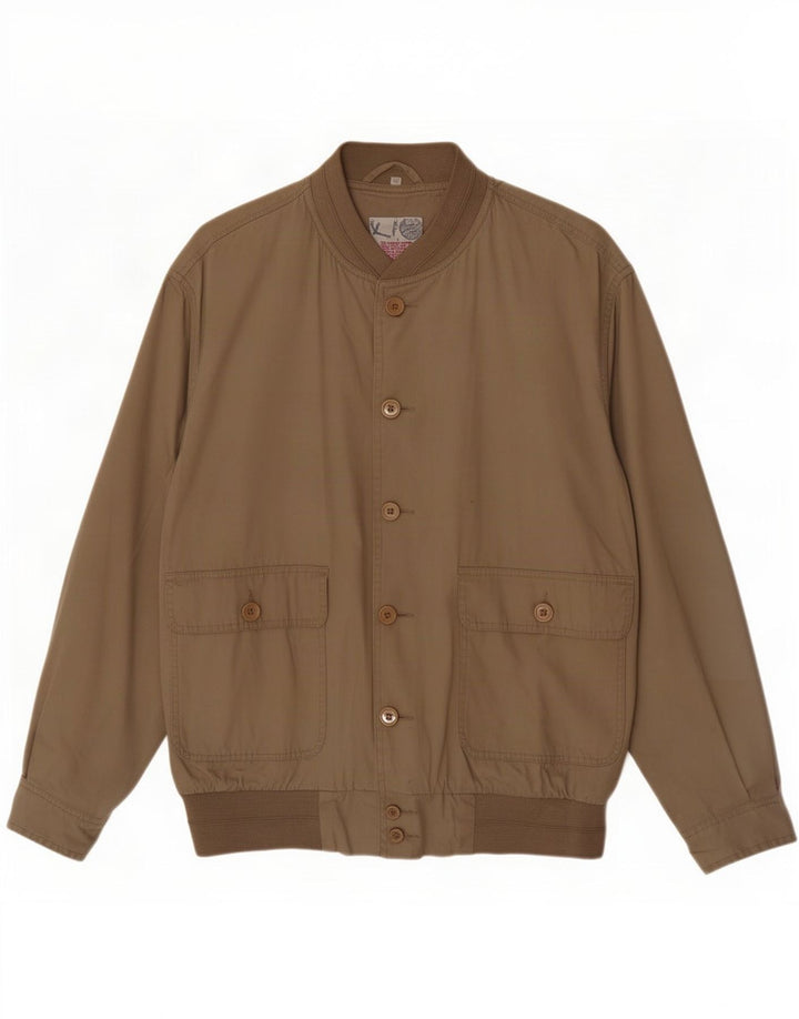 Bomber vintage da uomo IT 52 XL in cotone beige