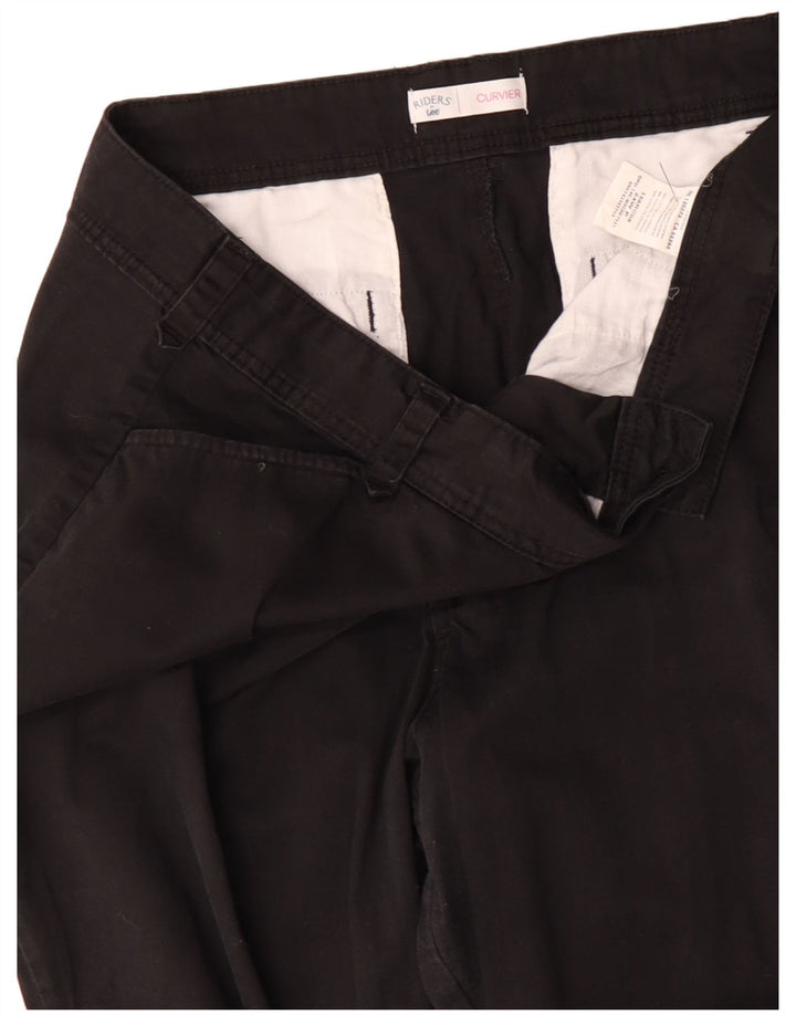 Pantaloni casual dritti da donna Lee US 24 4XL W48 L30 Cotone nero