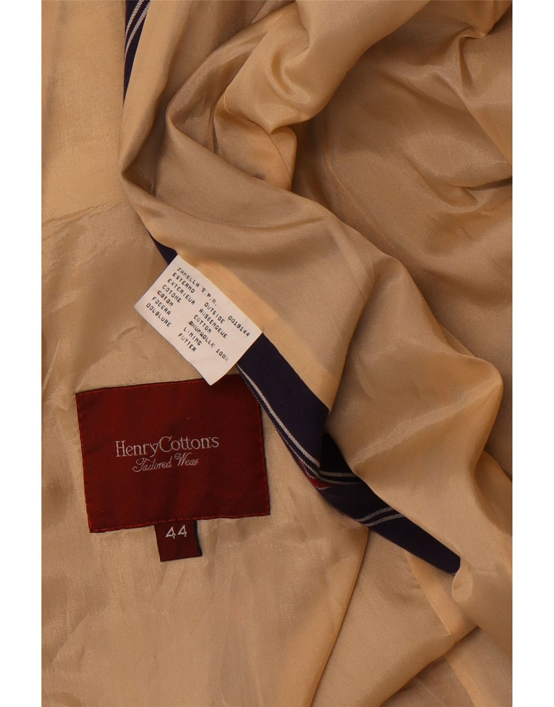 Giacca blazer da uomo Henry Cottons IT 44 XS Cotone a righe blu navy