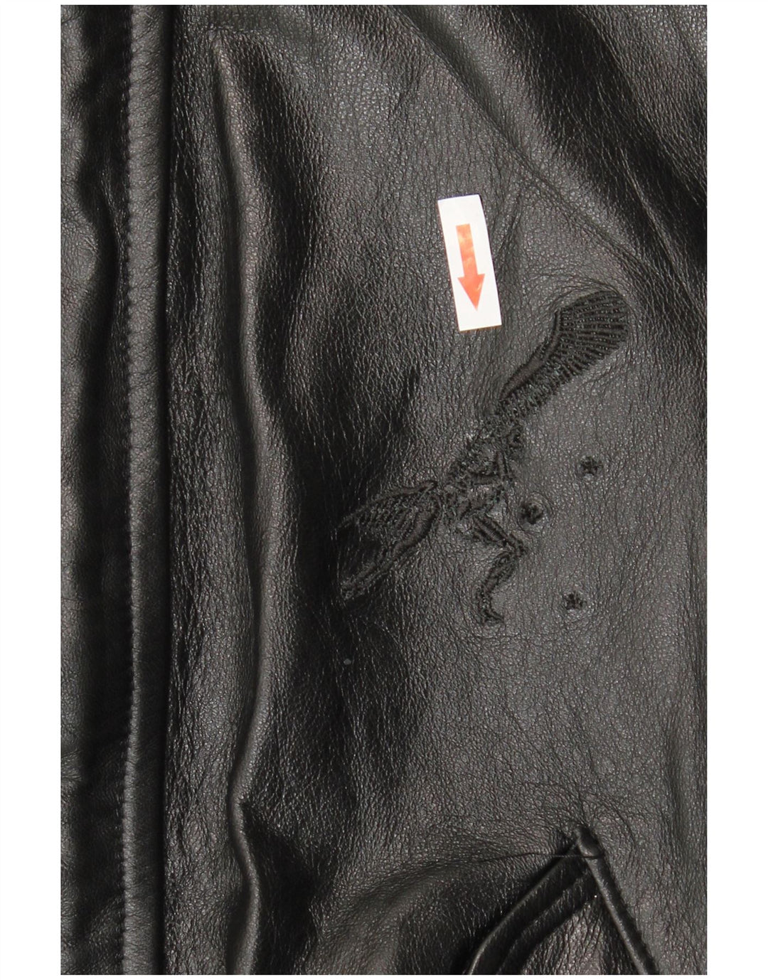 Giacca in pelle da uomo VINTAGE UK 36 piccola pelle nera