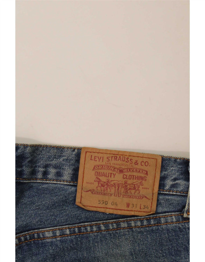 Jeans dritti Levi's 590 da donna W31 L32 in cotone blu