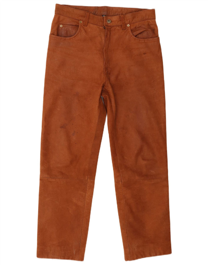 John Devin Classics Mens Straight Suede Trousers IT 48 Medium W32 L28 Brown