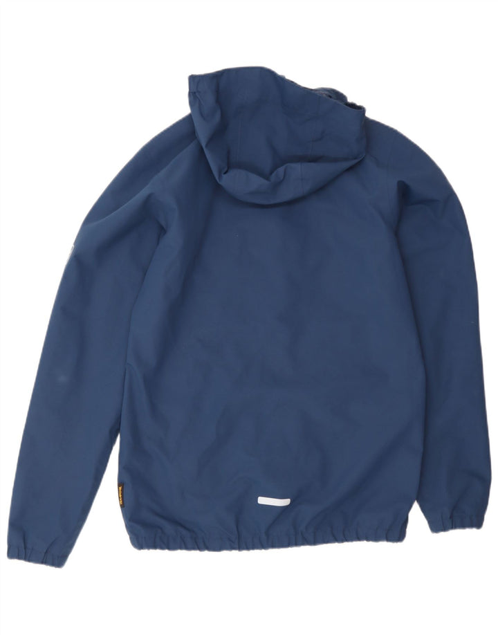 Giacca antipioggia con cappuccio da ragazzo Jack Wolfskin 13-14 anni in poliestere blu navy