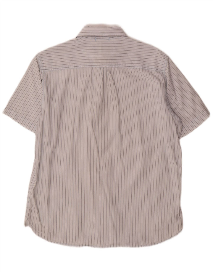 Camicia da uomo a maniche corte WRANGLER a righe bianche medie