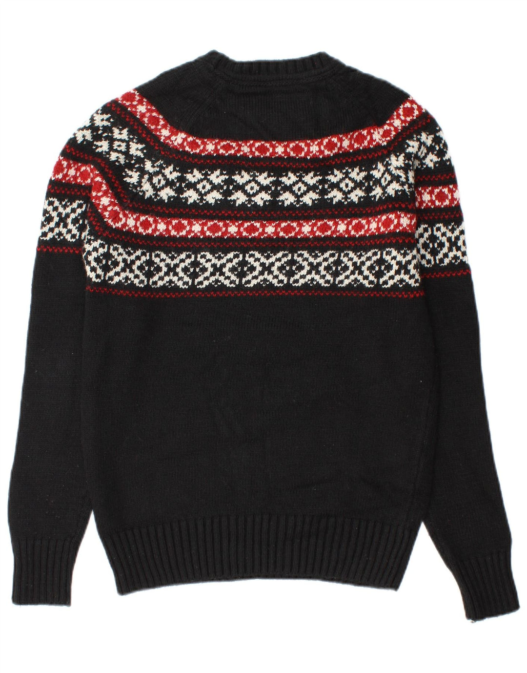 Maglione da uomo con scollo a barca Superdry, acrilico medio nero Fair Isle