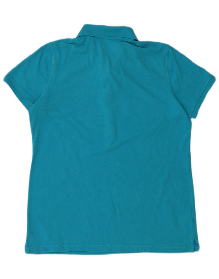 Polo da donna EDDIE BAUER UK 14 cotone blu medio