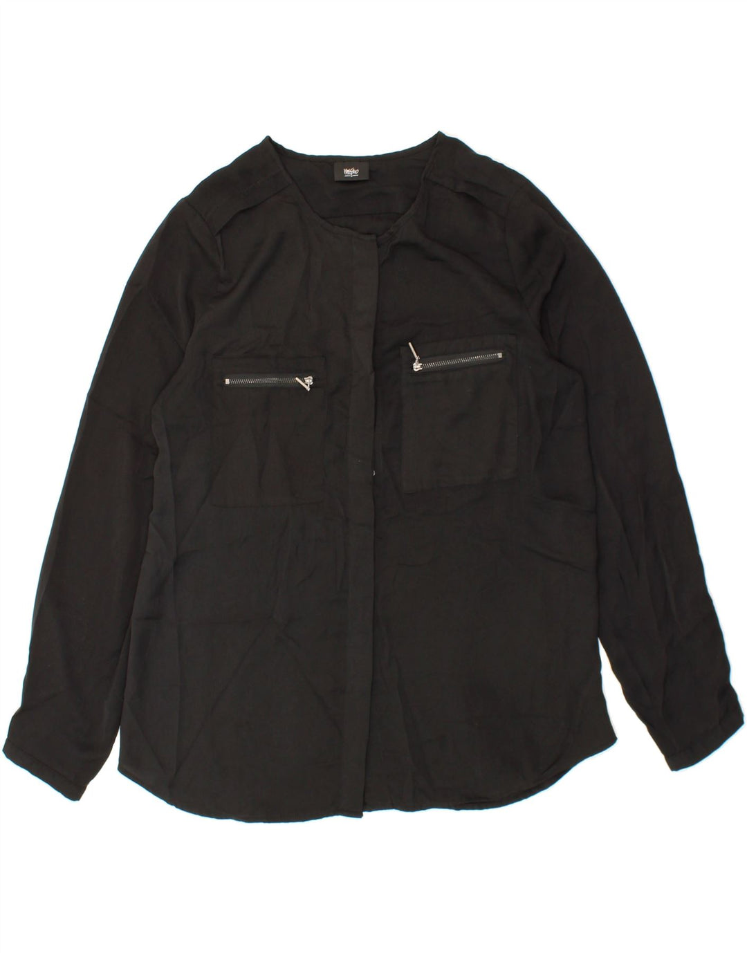 MOSSIMO Womens Shirt Blouse UK 16 Large Black Polyester Vintage Mossimo and Second-Hand Mossimo from Messina Hembry 