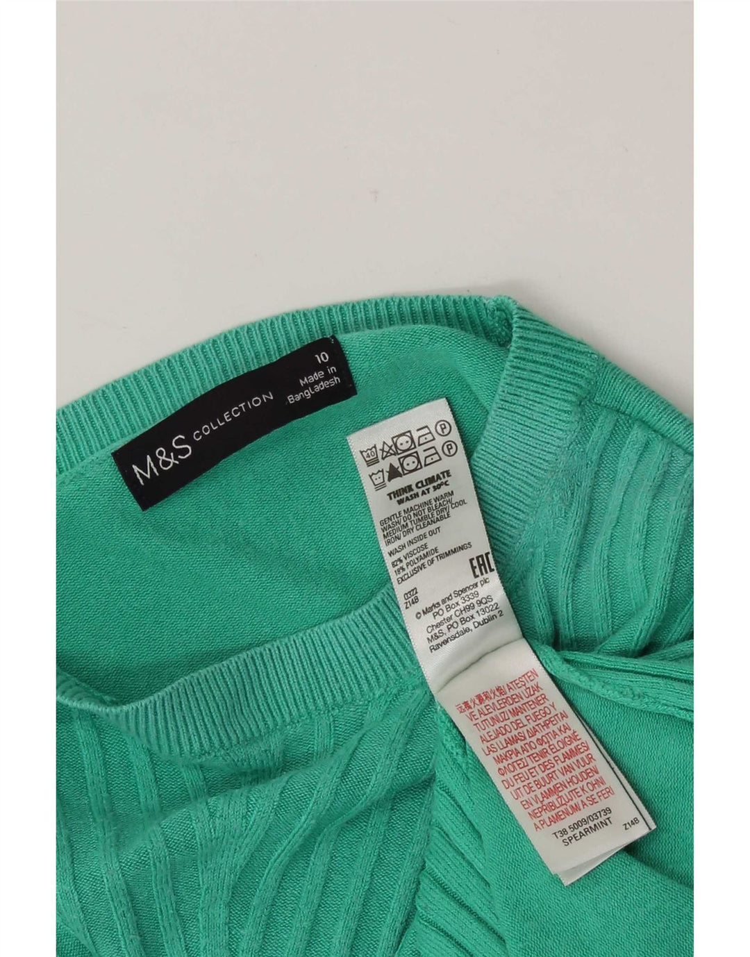Camicetta da donna Marks & Spencer Top UK 10 Small verde viscosa