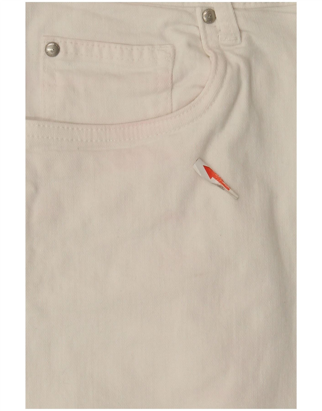 Jeans corti invecchiati da uomo Zara EU 38 piccoli W30 L25 cotone bianco