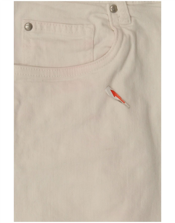 Jeans corti invecchiati da uomo Zara EU 38 piccoli W30 L25 cotone bianco