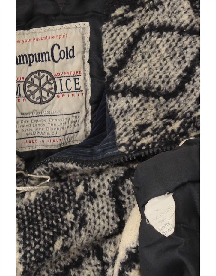 Giubbotto bomber da uomo Wampum UK 44 2XL Poliestere geometrico grigio