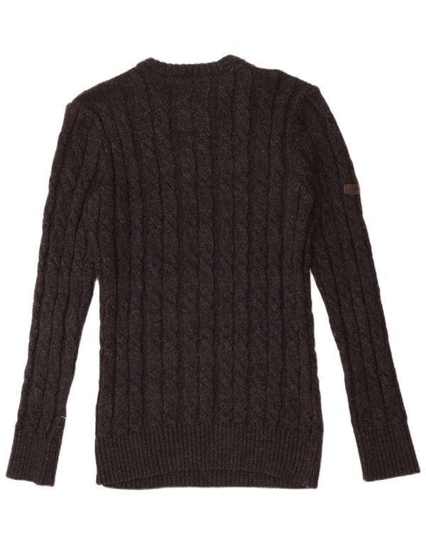 Maglione maglione girocollo da uomo Superdry XL grigio acrilico