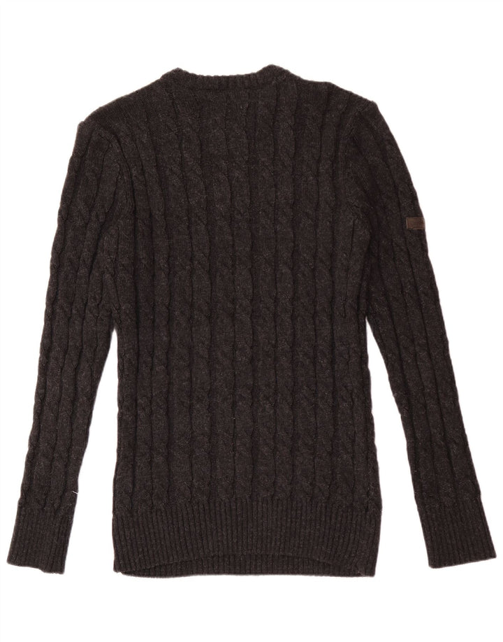 Maglione maglione girocollo da uomo Superdry XL grigio acrilico
