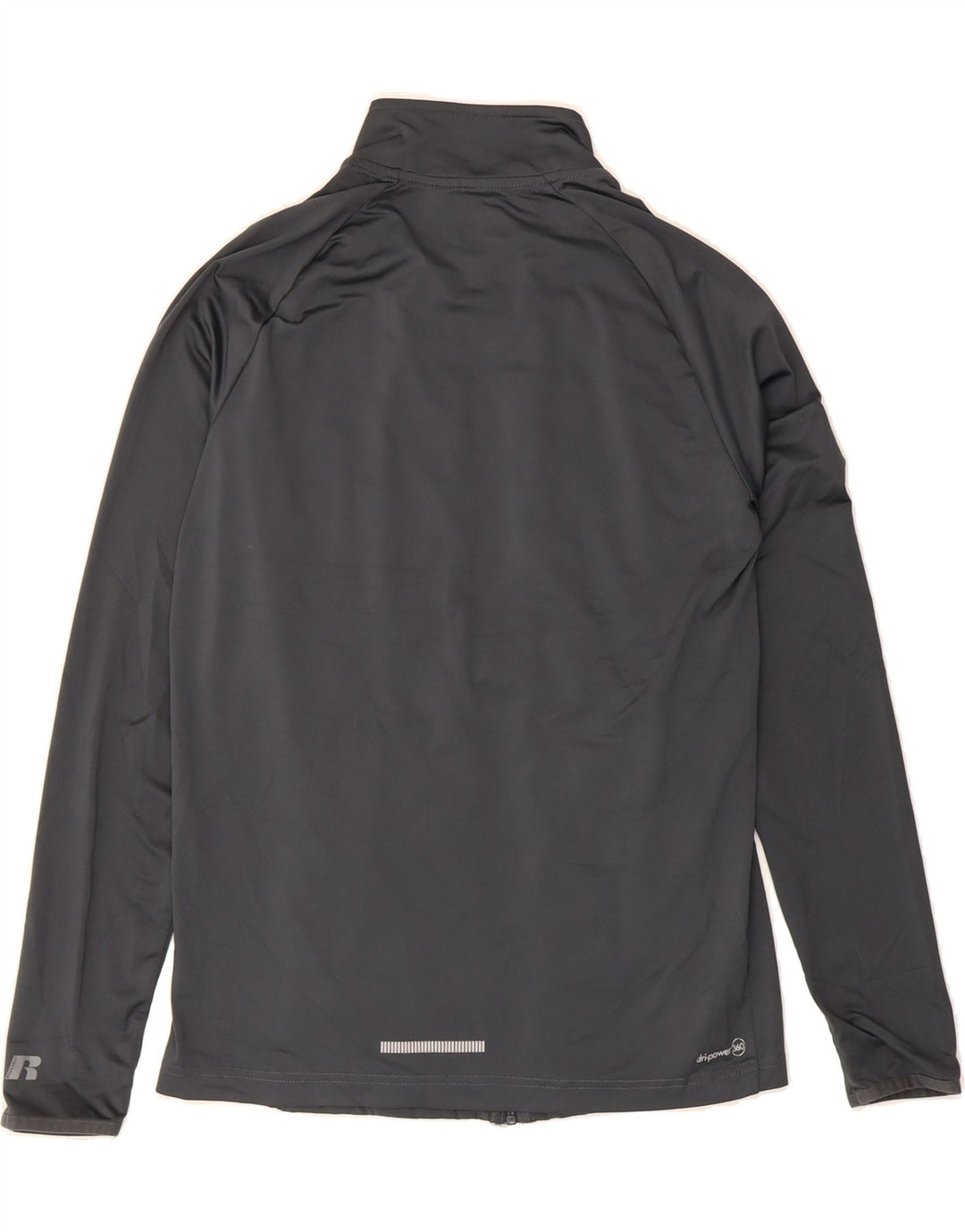 RUSSELL ATHLETIC Mens Tracksuit Top Jacket Small Grey Polyester Vintage Russell Athletic and Second-Hand Russell Athletic from Messina Hembry 