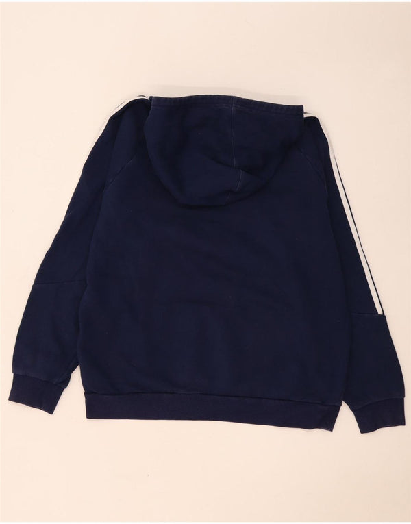 Felpa con cappuccio da uomo Adidas Medium in cotone color block blu navy