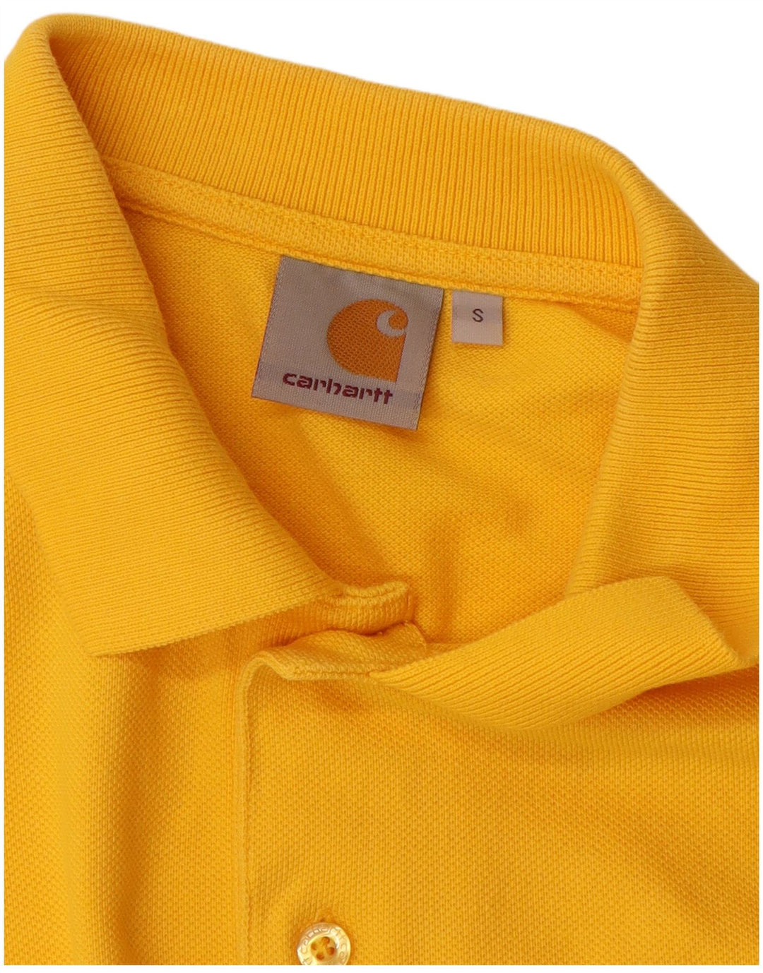 Polo da uomo CARHARTT piccola in cotone giallo